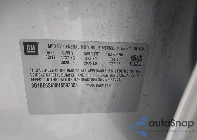 3G1BE6SM0HS593353: 43900516