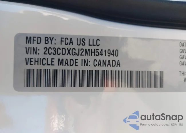 2C3CDXGJ2MH541940: 43900657