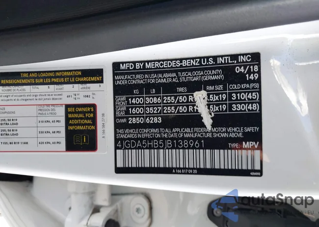 4JGDA5HB5JB138961: 43900732