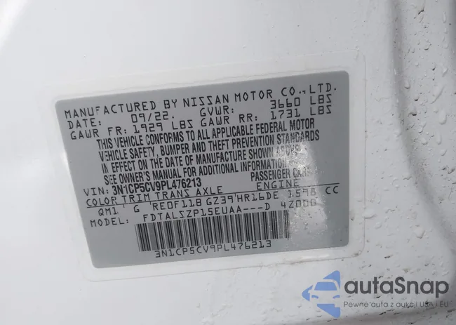 3N1CP5CV9PL476213: 43901852