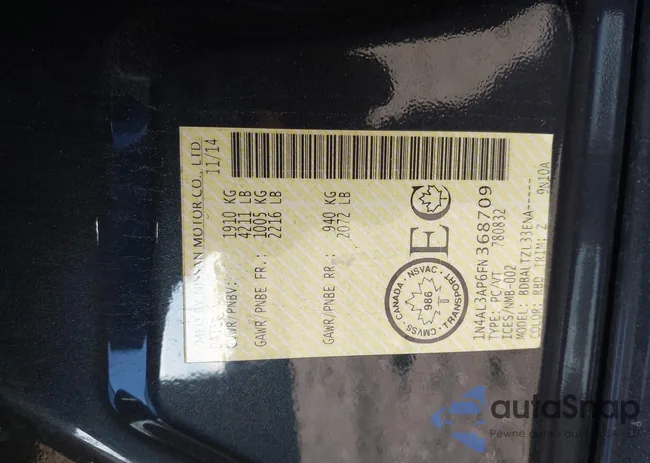 1N4AL3AP6FN368709: 43901870