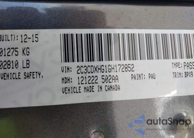 2C3CDXHG1GH172852: 43901887