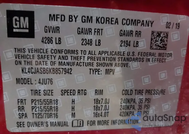 KL4CJASB6KB857942: 43902129