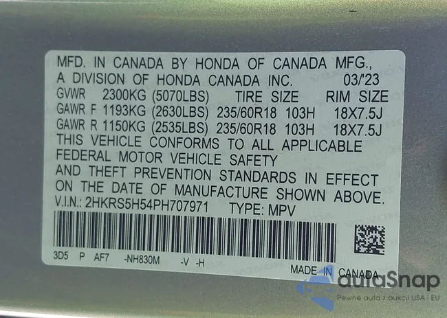 2HKRS5H54PH707971: 43902221