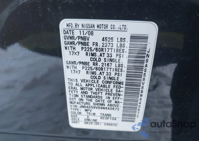 JN8AS58V89W440672: 43901439