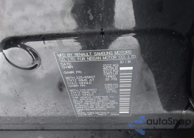 KNMAT2MV4HP508732: 43901477