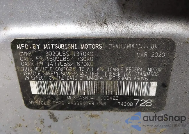 ML32A3HJ4LH009426: 43901520