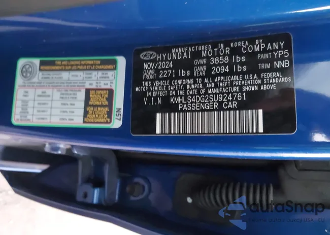 KMHLS4DG2SU924761: 43901522