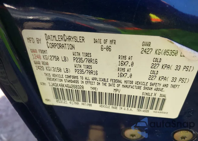 1J4GK48K46W268328: 43901613