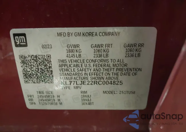 KL77LJE22RC004825: 43901626