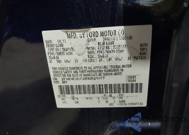 2FMDK3KC0BBB21077: 43901746