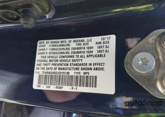 7FARW2H52JE015138: 43902879