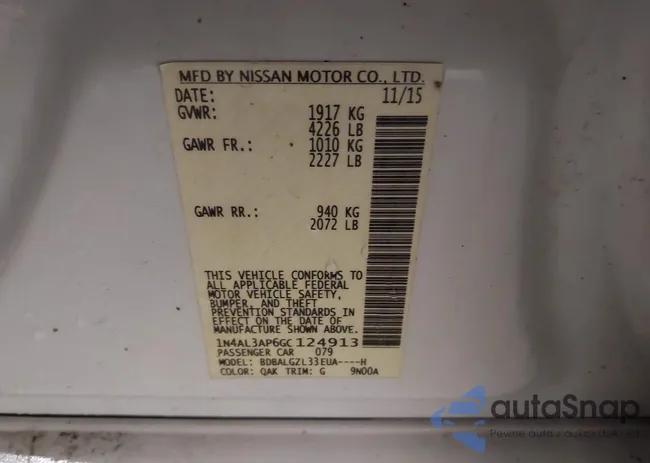 1N4AL3AP6GC124913: 43902898