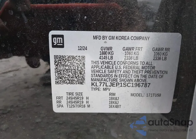 KL77LJEP1SC196787: 43902944