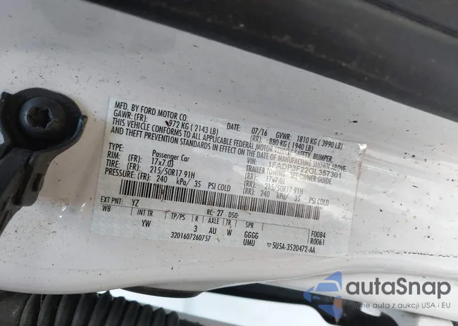 1FADP3F22GL357301: 43902958