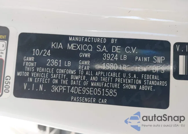 3KPFT4DE9SE051585: 43903070