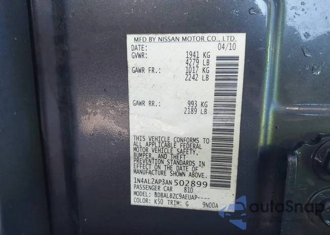 1N4AL2AP3AN502899: 43903092