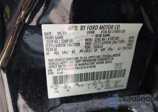 1FT7W2BT8CEA31536: 43903112