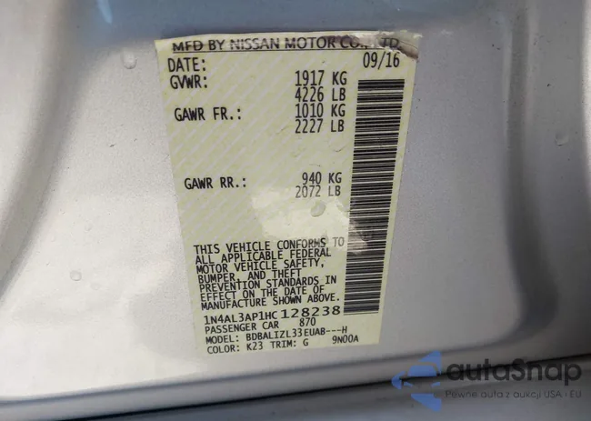 1N4AL3AP1HC128238: 43903133