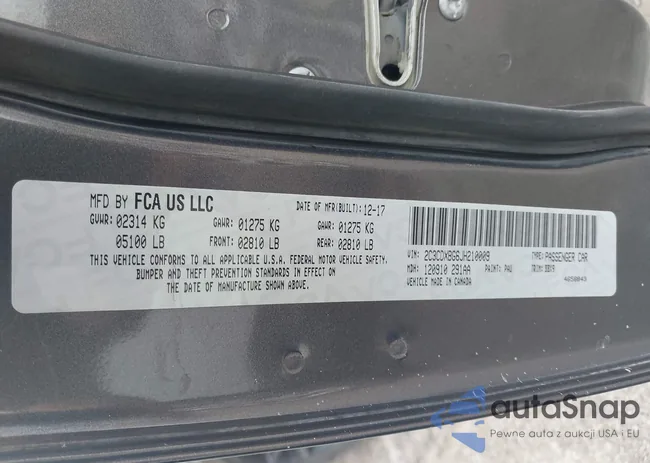 2C3CDXBG6JH210009: 43903296