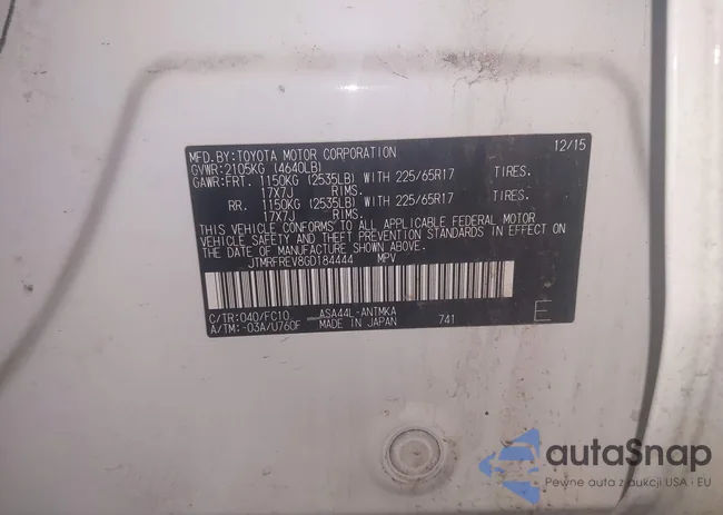 JTMRFREV8GD184444: 43903346