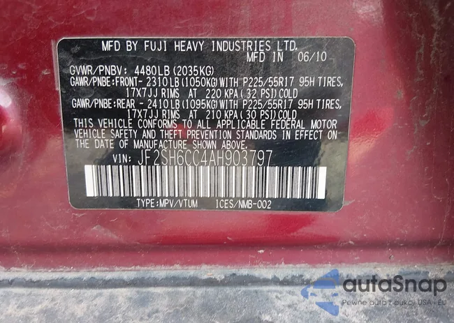 JF2SH6CC4AH903797: 43902666