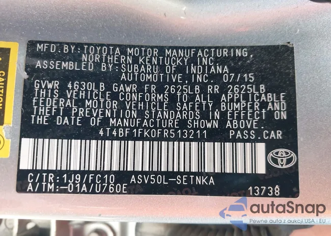 4T4BF1FK0FR513211: 43903902