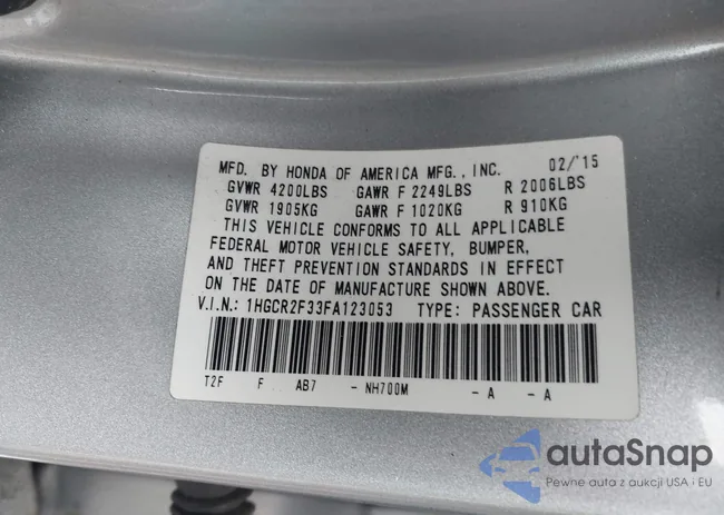 1HGCR2F33FA123053: 43903925