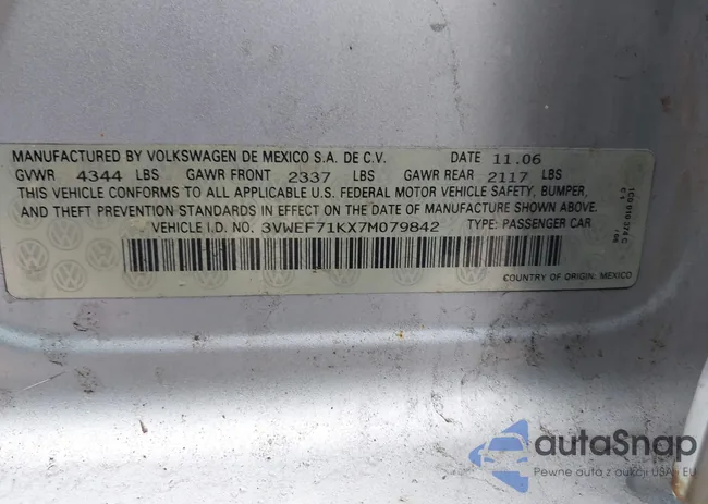 3VWEF71KX7M079842: 43903963