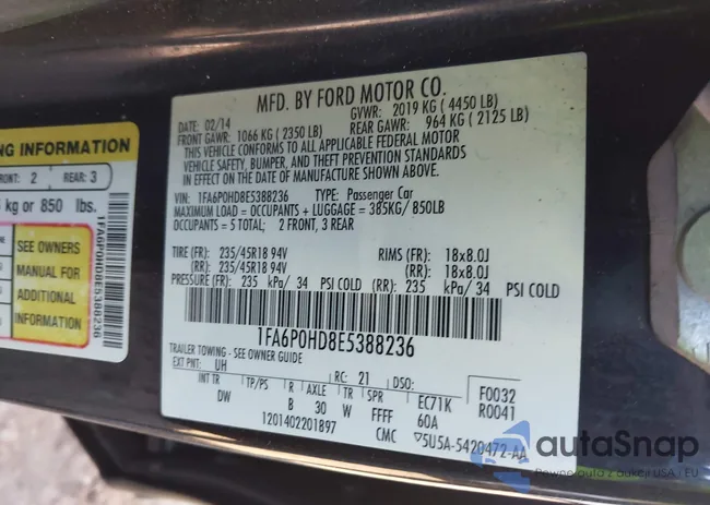 1FA6P0HD8E5388236: 43904066