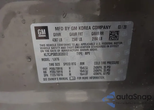 KL7CJPSB2LB335512: 43904143