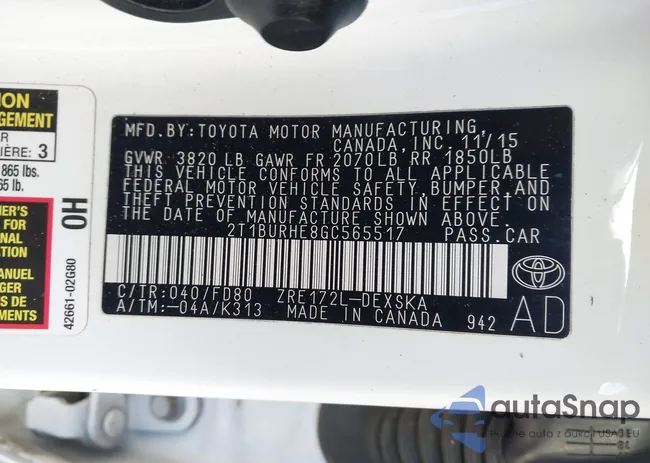 2T1BURHE8GC565517: 43904312