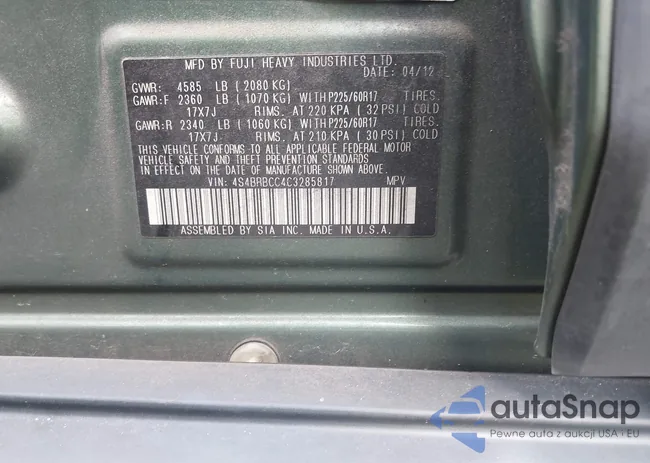 4S4BRBCC4C3285817: 43904332