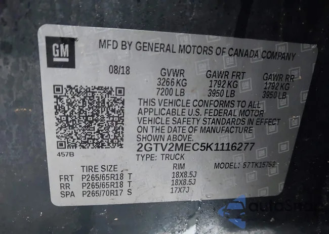 2GTV2MEC5K1116277: 43904365