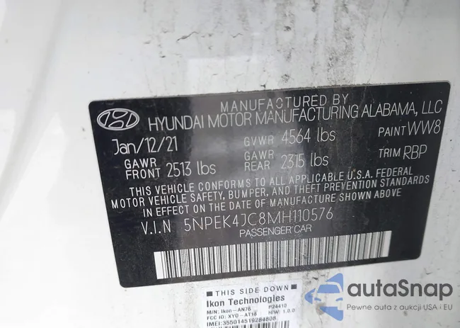 5NPEK4JC8MH110576: 43903537