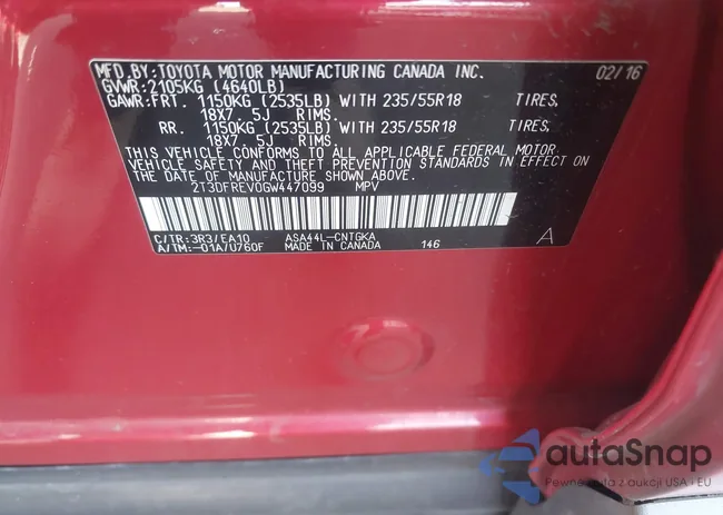 2T3DFREV0GW447099: 43903643