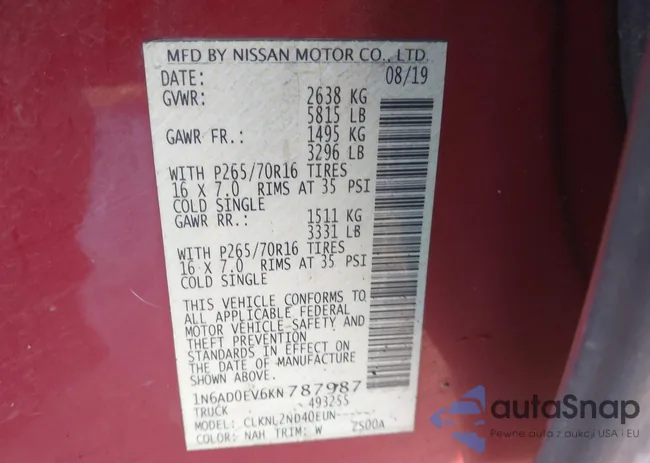 1N6AD0EV6KN787987: 43903764