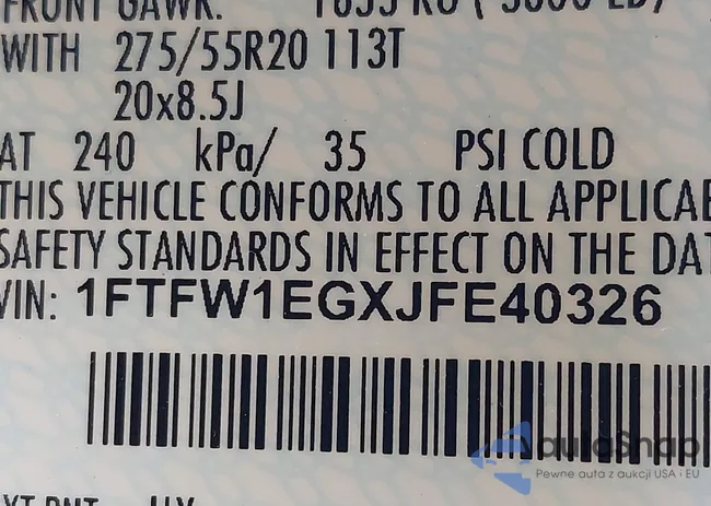 1FTFW1EGXJFE40326: 43903796