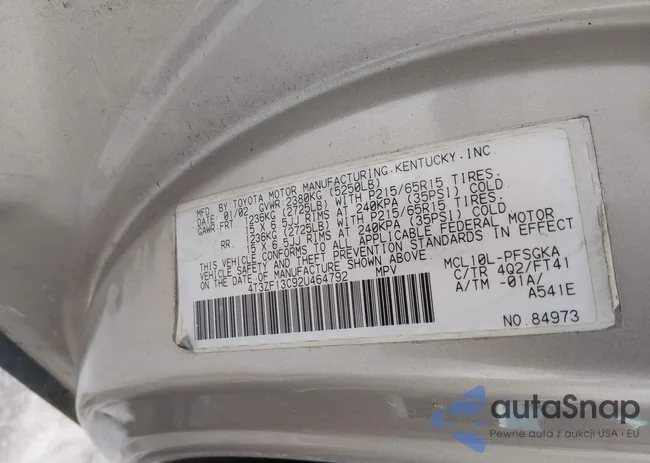 4T3ZF13C92U464792: 44503784