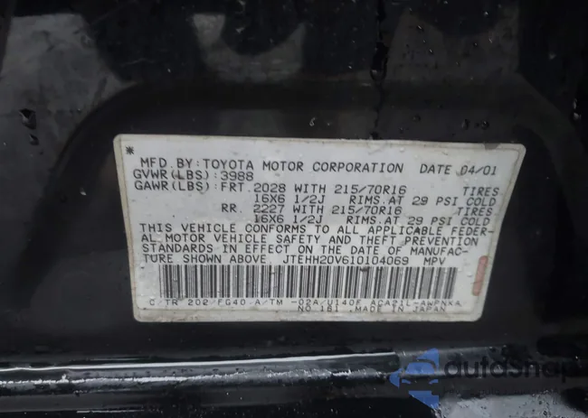 JTEHH20V610104069: 44503847