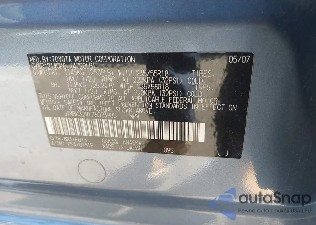 JTMBK32V176023985: 44503957