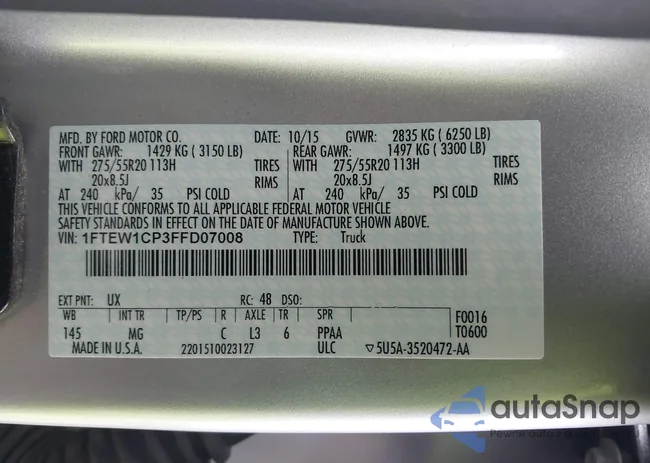 1FTEW1CP3FFD07008: 44504052