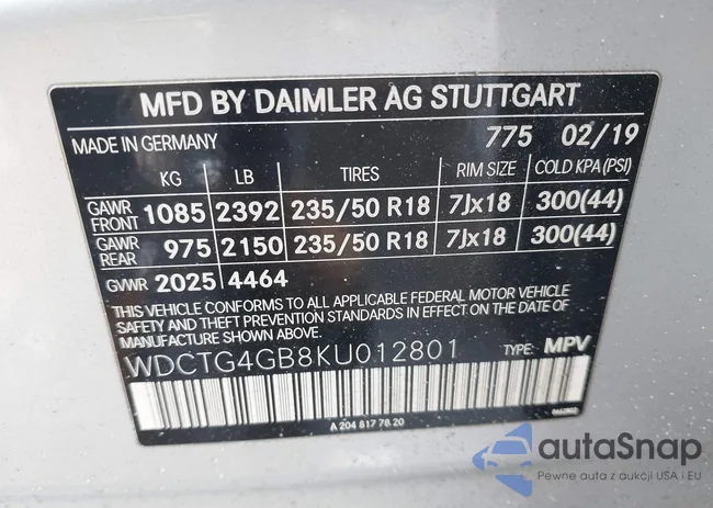 WDCTG4GB8KU012801: 44504132