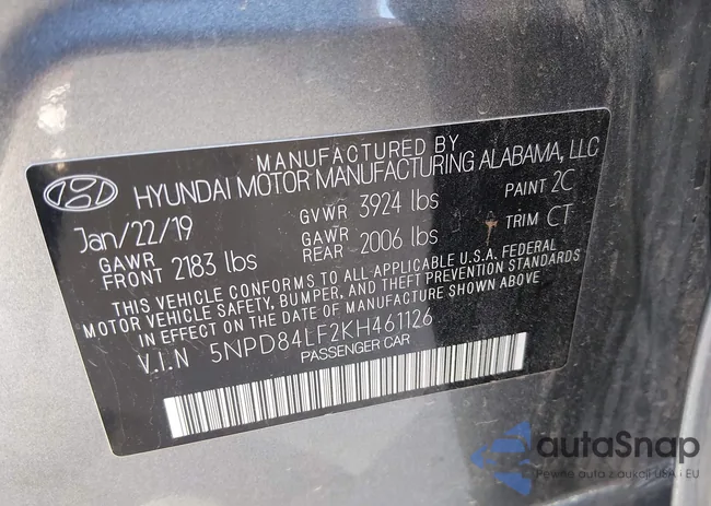 5NPD84LF2KH461126: 44504204