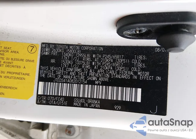 JTEDS41A082012154: 44504207