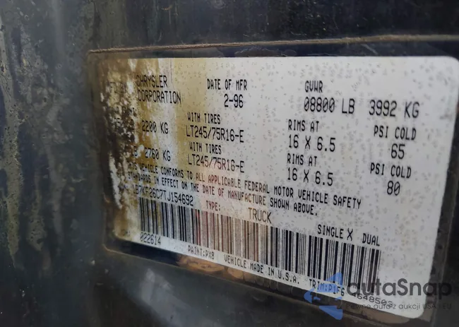 1B7KF26C7TJ154692: 44503271