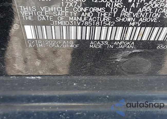 JTMBD31V785181542: 44503328