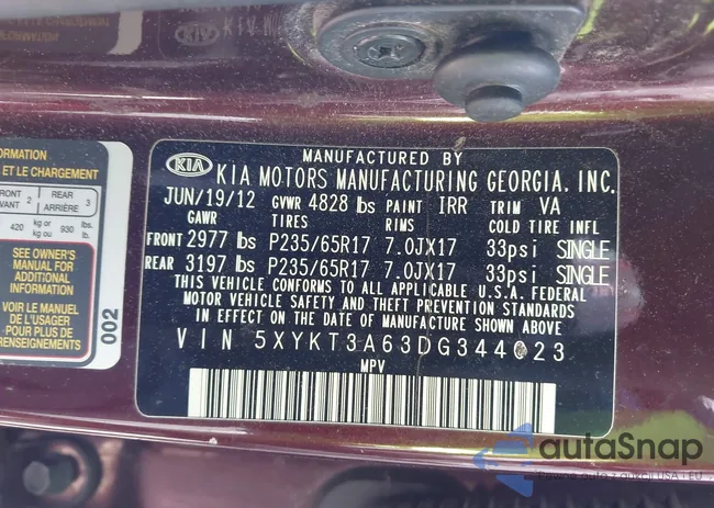 5XYKT3A63DG344023: 44503626