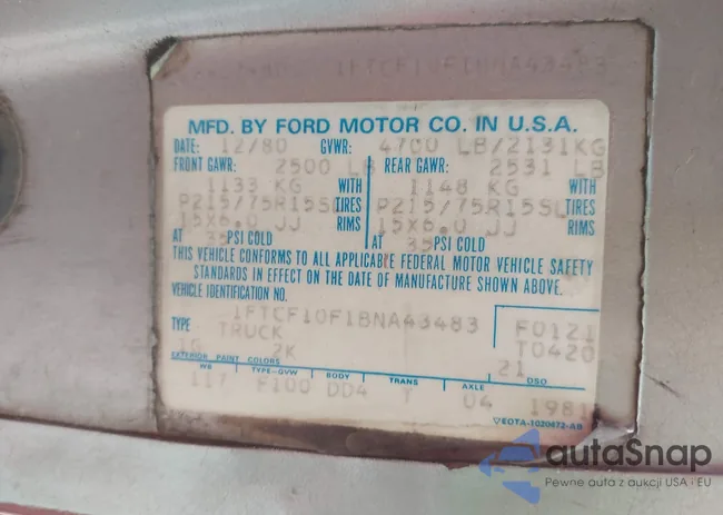 1FTCF10F1BNA43483: 44504685