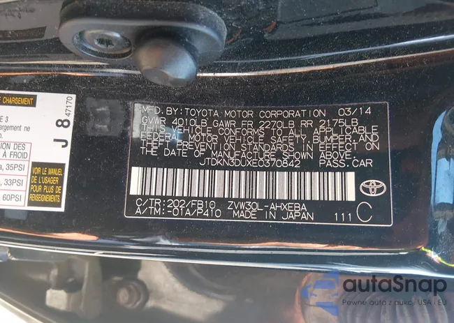 JTDKN3DUXE0370842: 44504803